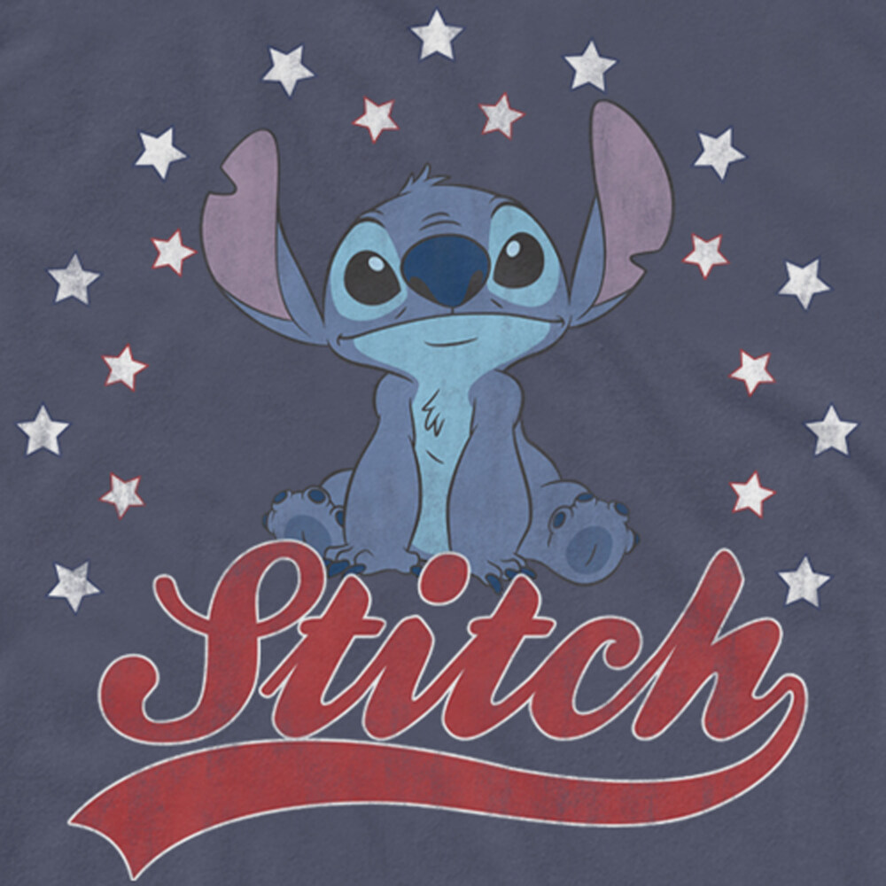Men's Lilo & Stitch Red, White, and Blue Stars  Adult Tank Top