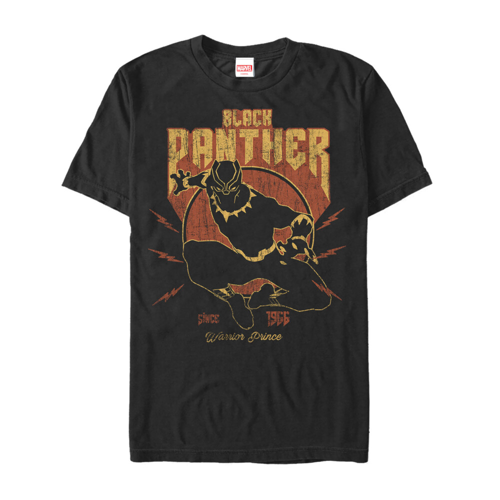 Men's Marvel Black Panther Warrior Prince Bolt  Adult T-Shirt