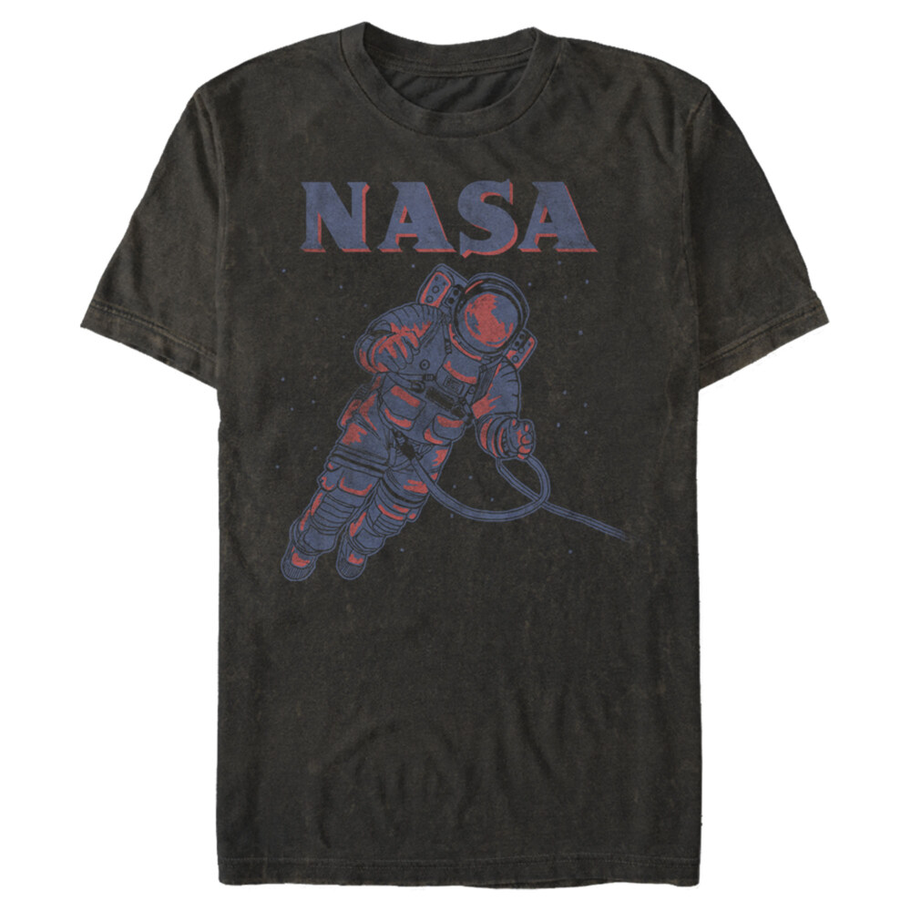 Men's NASA Neon Astronaut Cowboy In Space  Adult T-Shirt
