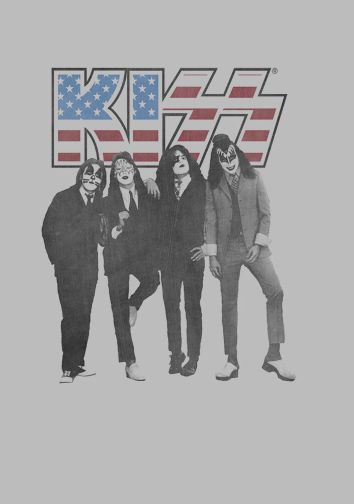 Men's KISS Flag Logo  Adult T-Shirt
