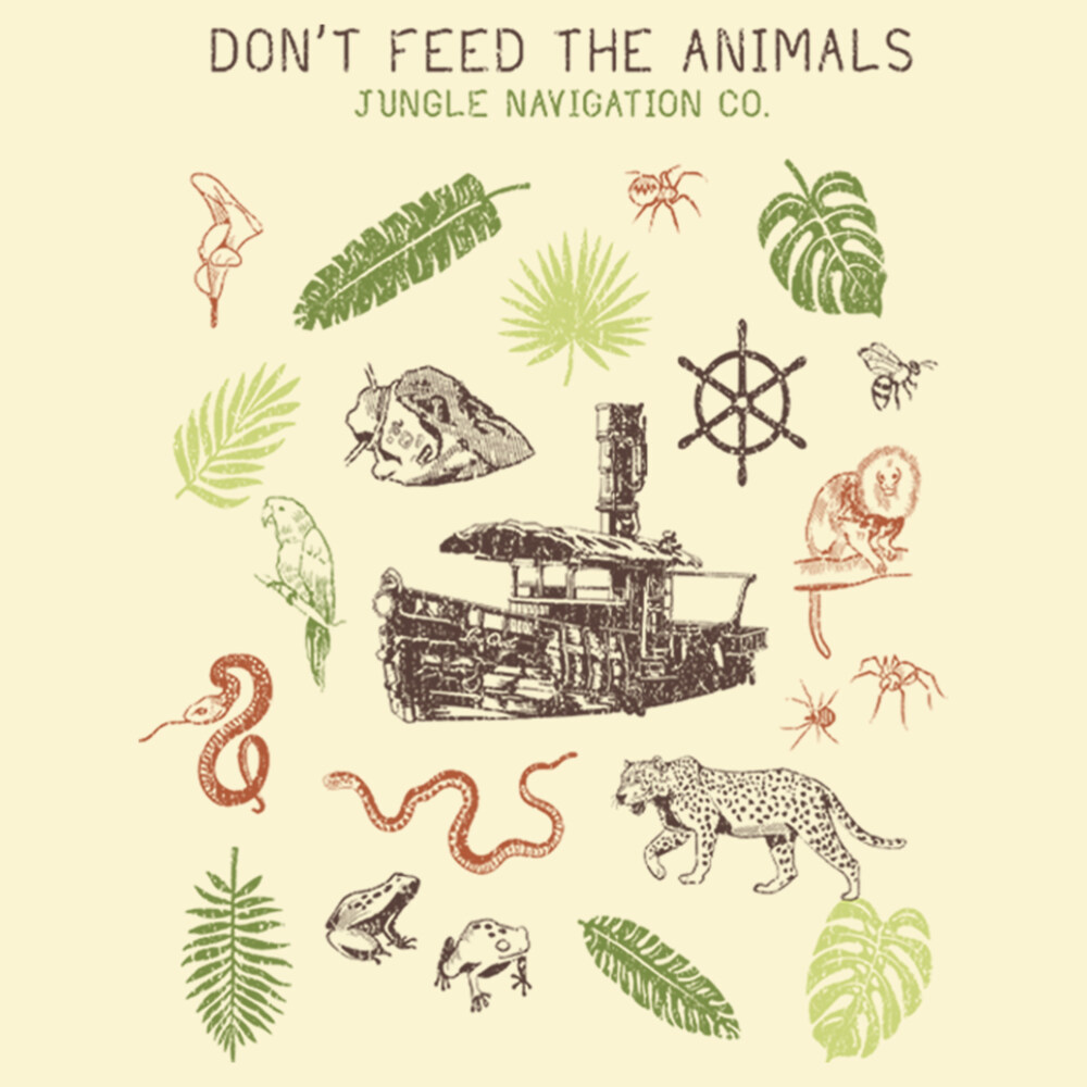 Men's Jungle Cruise Don't Feed The Animals  Adult T-Shirt