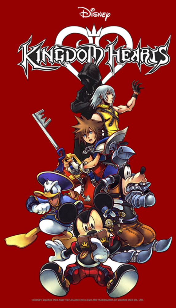Men's Kingdom Hearts Coded Box Art  Adult T-Shirt