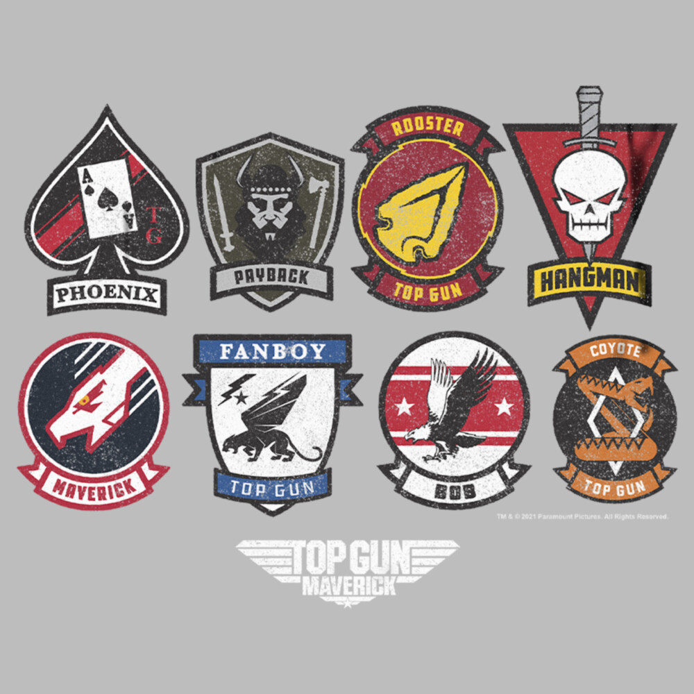 Men's Top Gun: Maverick Codename Patches  Adult T-Shirt