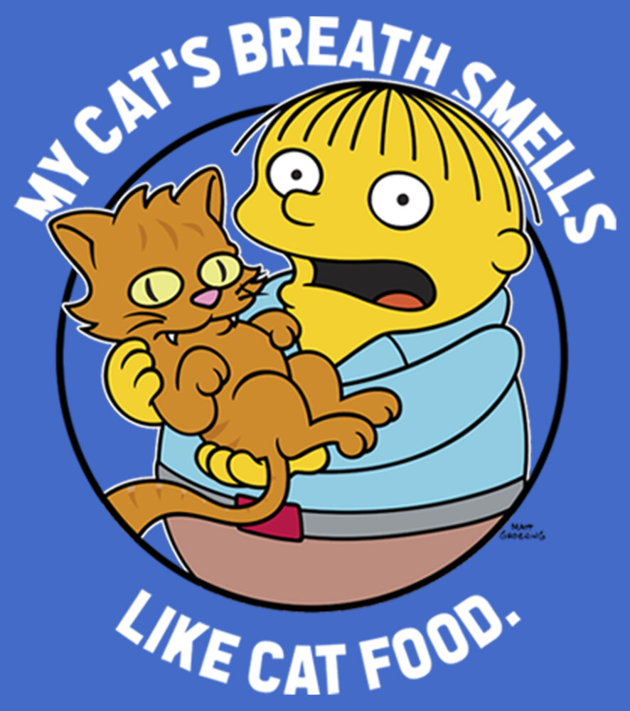 Men's The Simpsons Ralph and His Cat  Adult Tank Top