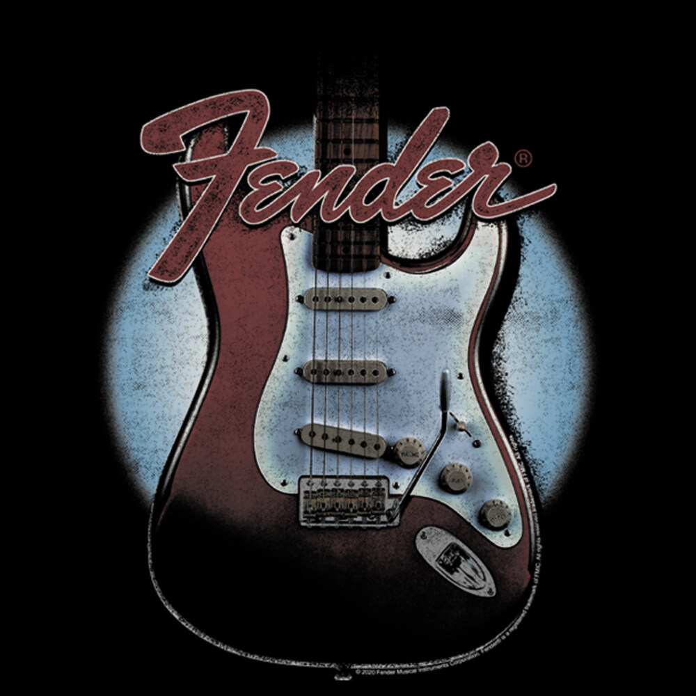 Men's Fender Guitar Spotlight Logo  Adult Pull Over Hoodie