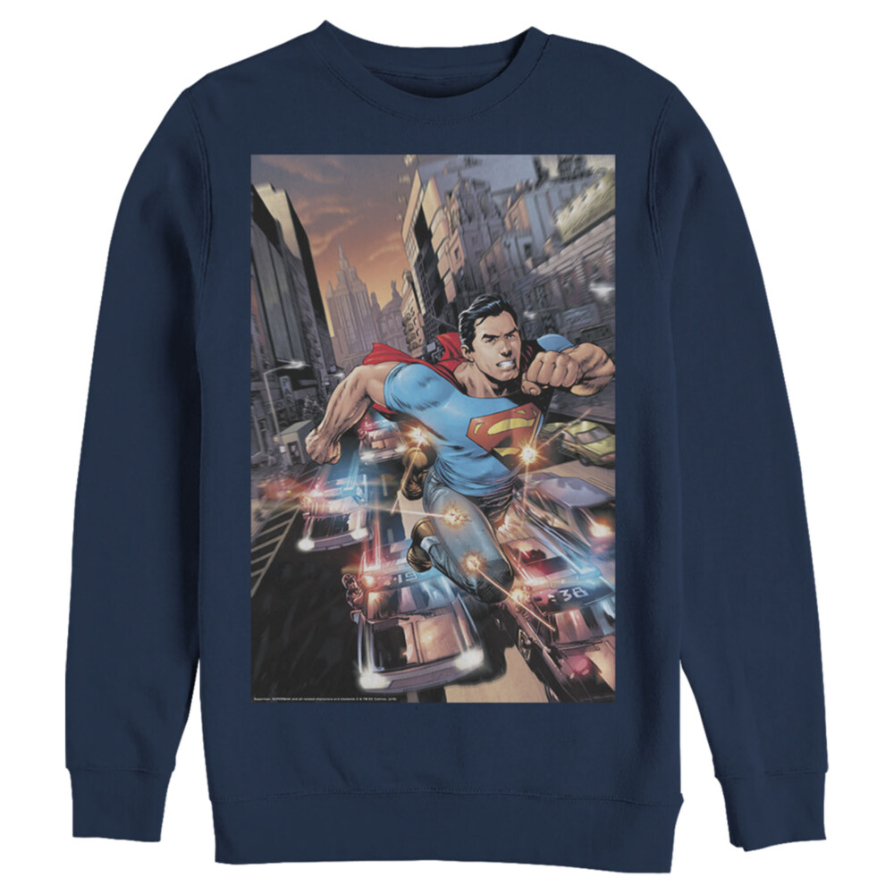 Men's Superman Hidden Hero Glimmer  Adult Sweatshirt