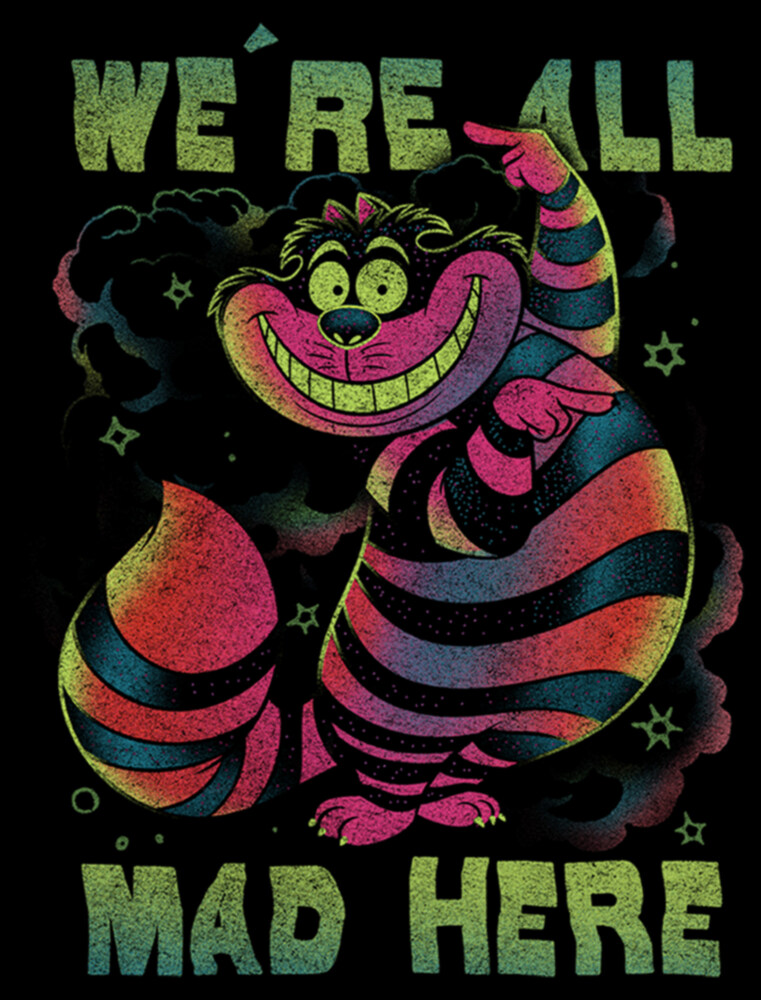 Men's Alice in Wonderland Rainbow Cheshire  Adult Long Sleeve Shirt