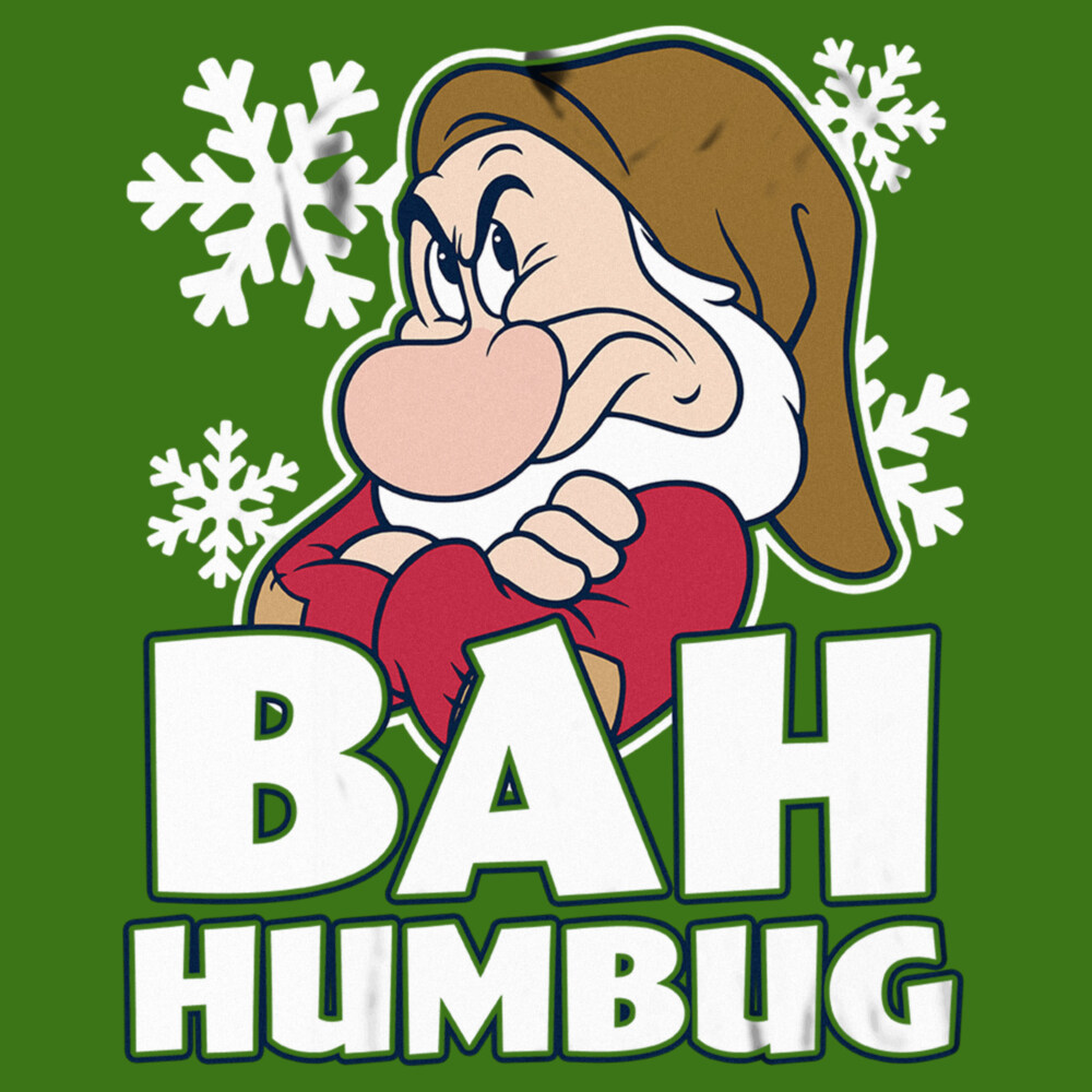 Men's Snow White and the Seven Dwarves Snow White and the Seven Dwarfs Grumpy Bah Humbug  Adult T-Shirt