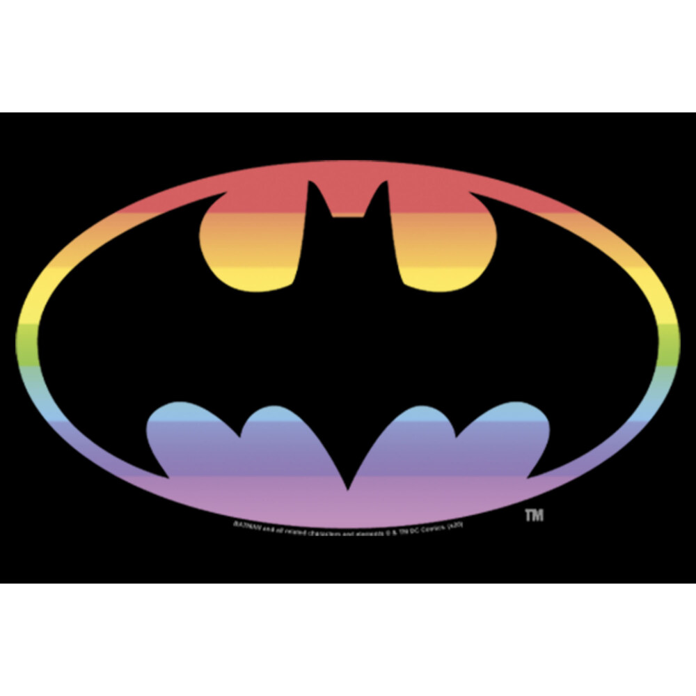 Men's Batman Rainbow Logo  Adult T-Shirt