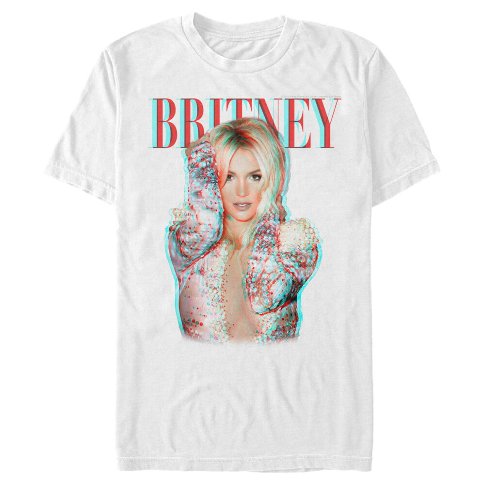 Men's Britney Spears Pop Star Glitch  Adult T-Shirt