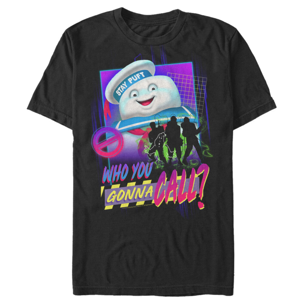 Men's Ghostbusters Retro Who You Gonna Call Collage  Adult T-Shirt