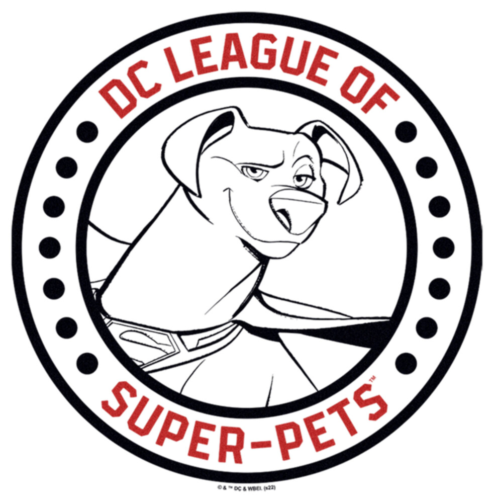 Men's DC League of Super-Pets Krypto Circle Badge  Adult T-Shirt