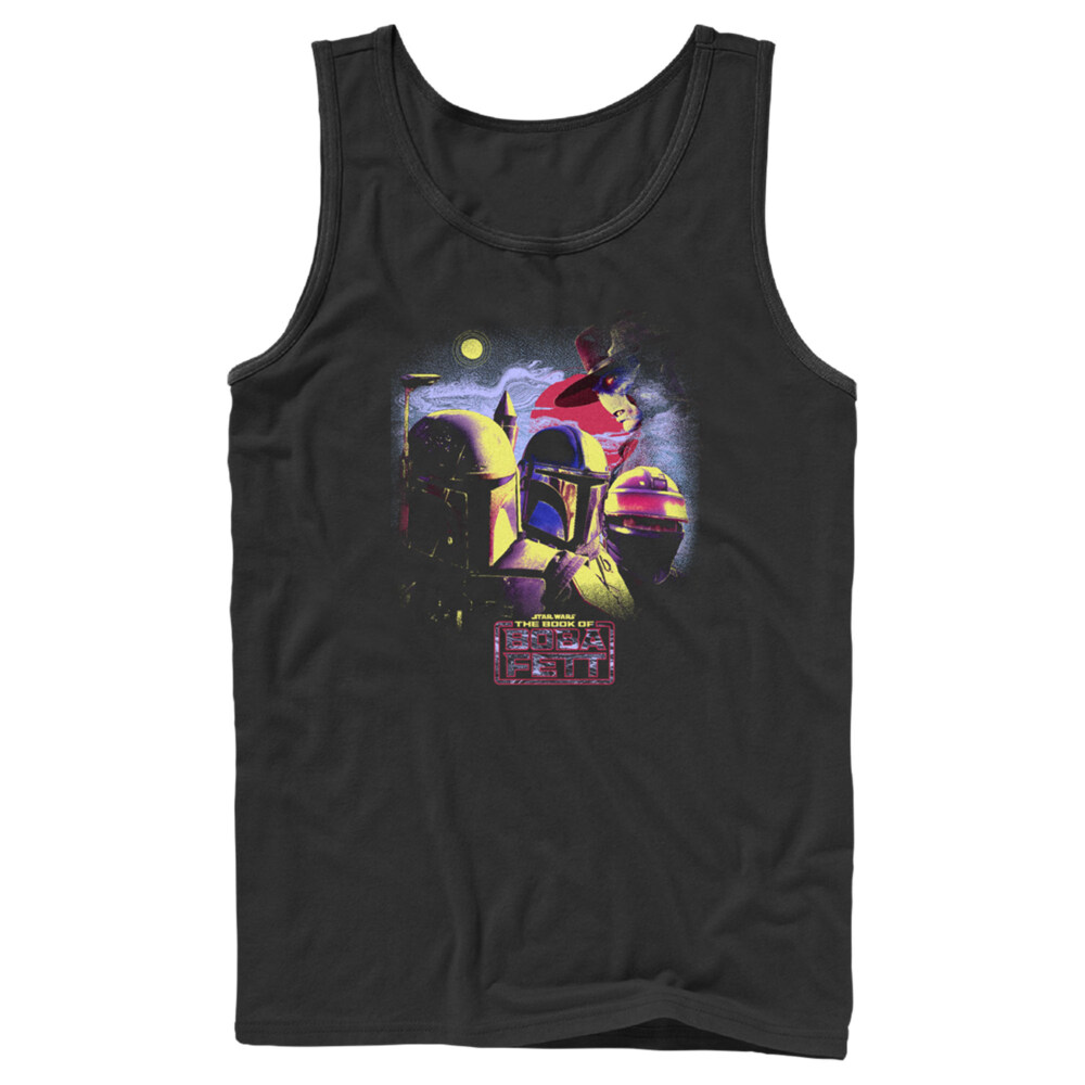 Men's Star Wars: The Book of Boba Fett Cad Bane vs Shand, Djarin, & Boba Fett  Adult Tank Top