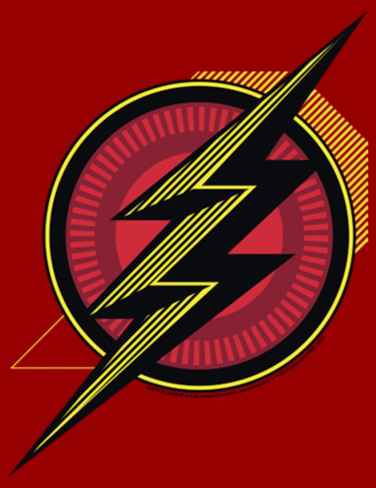 Men's Zack Snyder Justice League The Flash Comic Logo  Adult T-Shirt