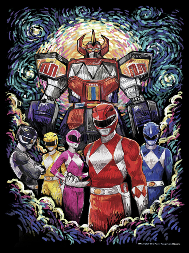 Men's Power Rangers Starry Night  Adult T-Shirt