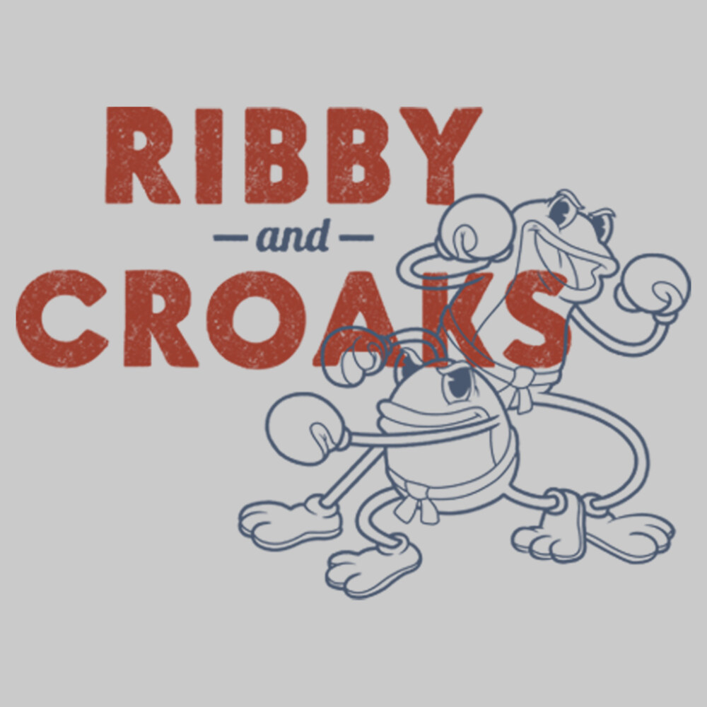 Men's Cuphead Ribby and Croaks Ready to Box  Adult Sweatshirt