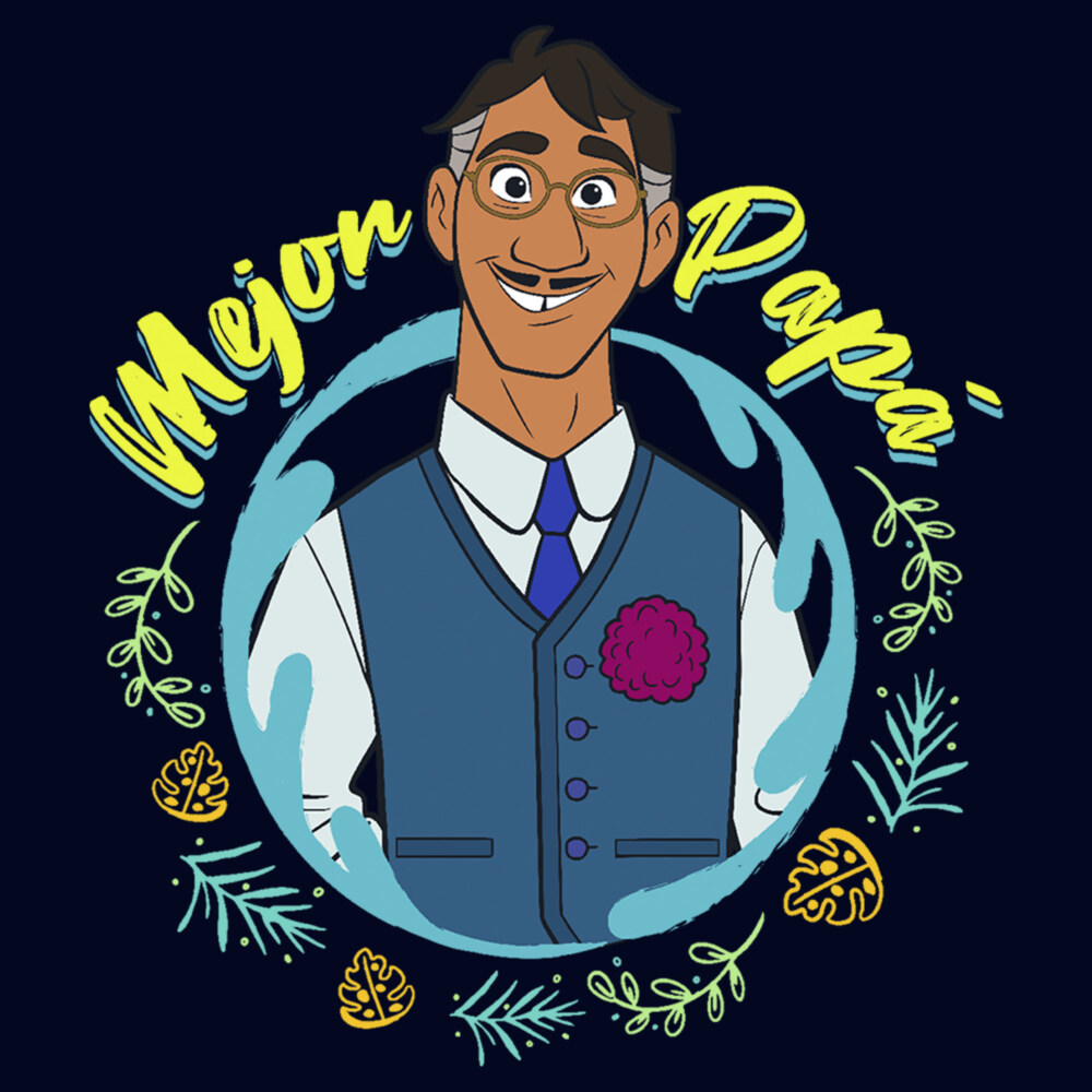 Men's Encanto Agustin�Mejor Papa Circle  Adult T-Shirt