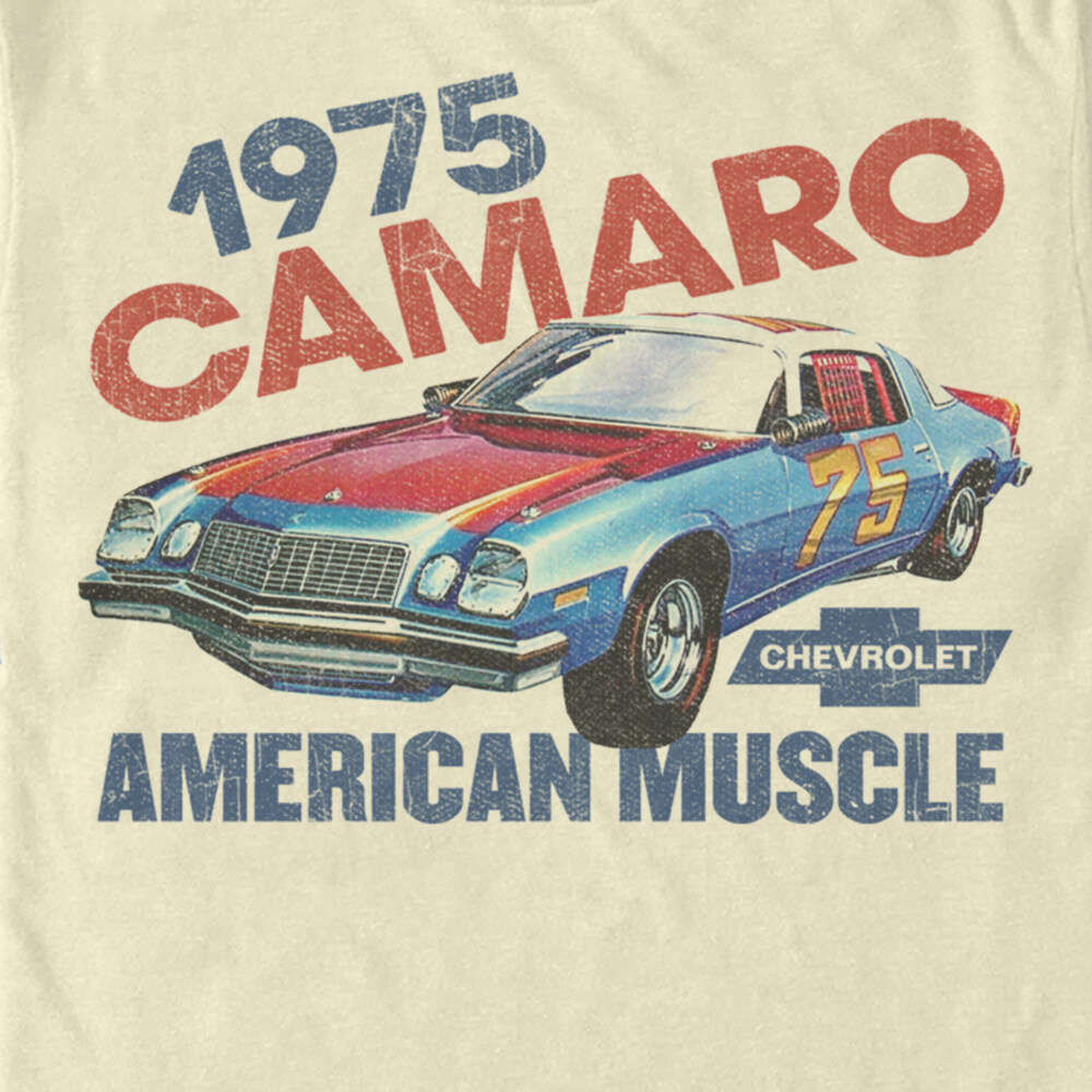 Men's General Motors Retro 1975 Camaro American Muscle  Adult T-Shirt