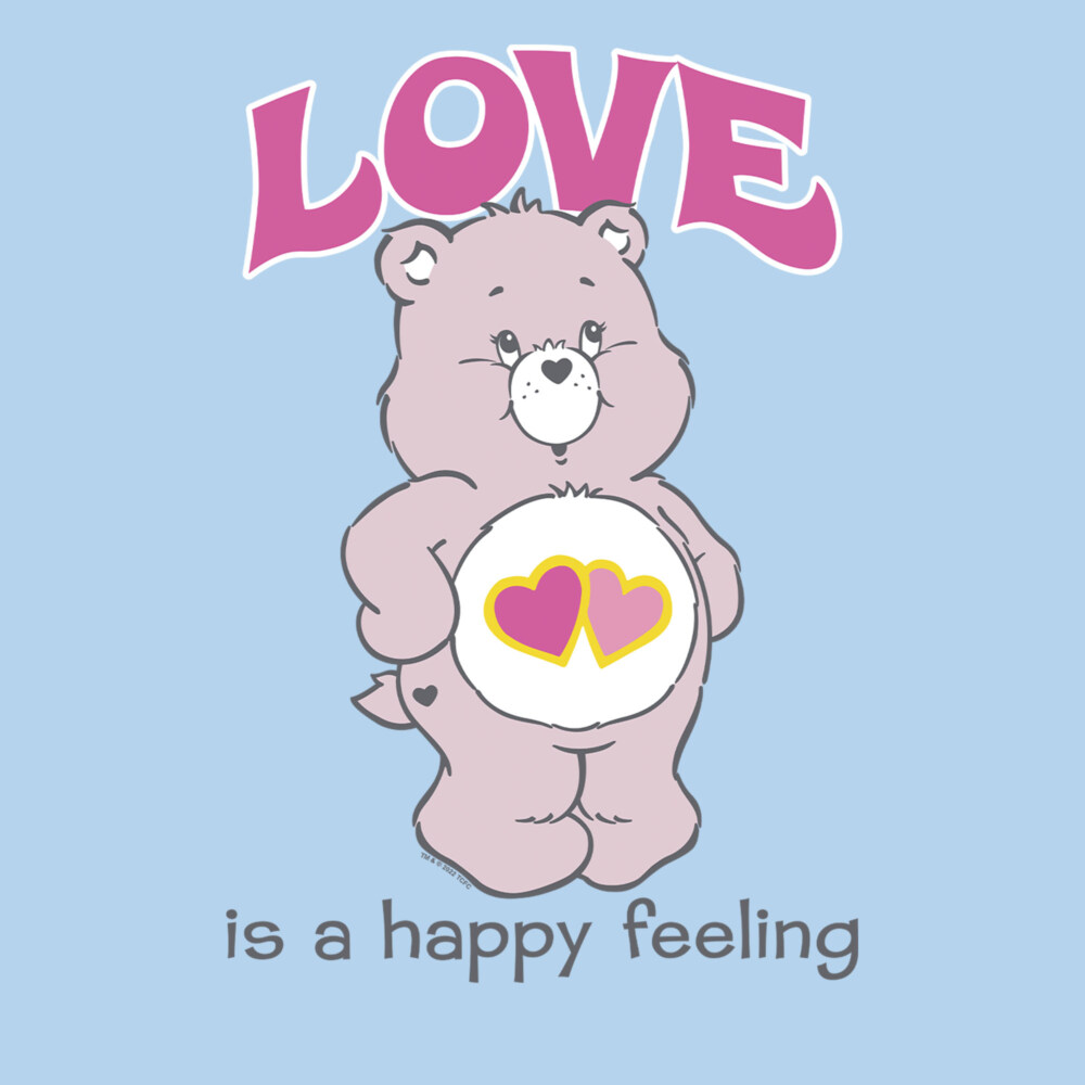 Men's Care Bears Love Is a Happy Feeling  Adult T-Shirt