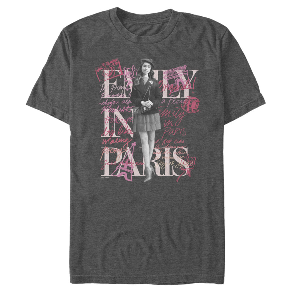 Men's Emily in Paris Sketch Collage  Adult T-Shirt