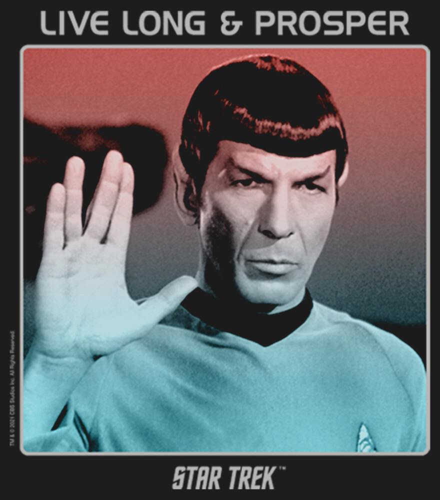 Men's Star Trek: The Original Series Spock Live Long and Prosper Poster  Adult T-Shirt