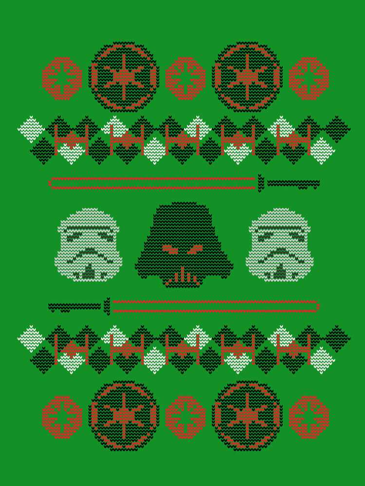 Men's Star Wars Ugly Christmas Darth Vader  Adult T-Shirt