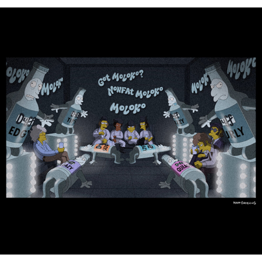 Men's The Simpsons Moloko Bar  Adult T-Shirt