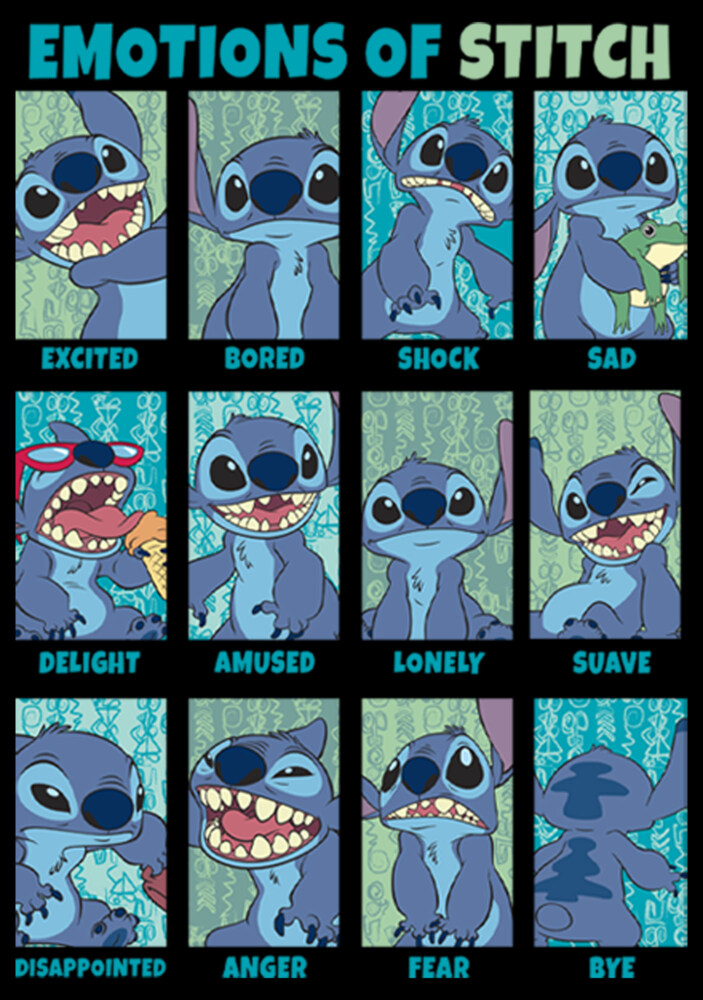 Men's Lilo & Stitch Emotions of 626  Adult Tank Top