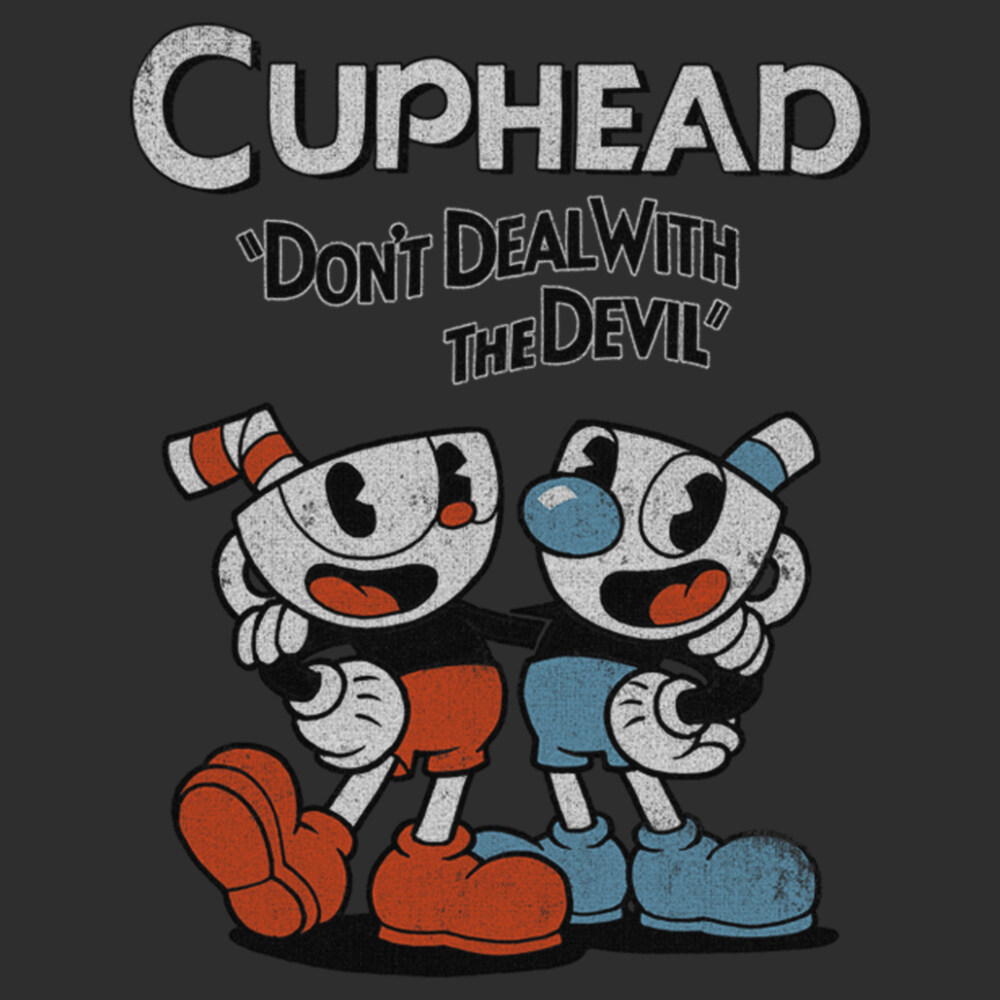 Men's Cuphead Videogame Front Cover  Adult T-Shirt