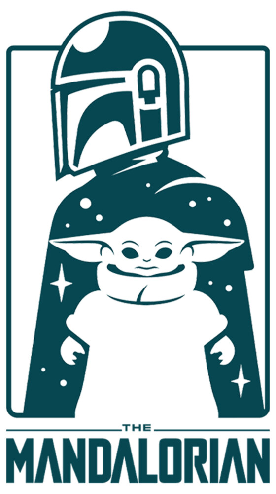 Men's Star Wars: The Mandalorian The Child and Bounty Hunter Silhouette  Adult Sweatshirt