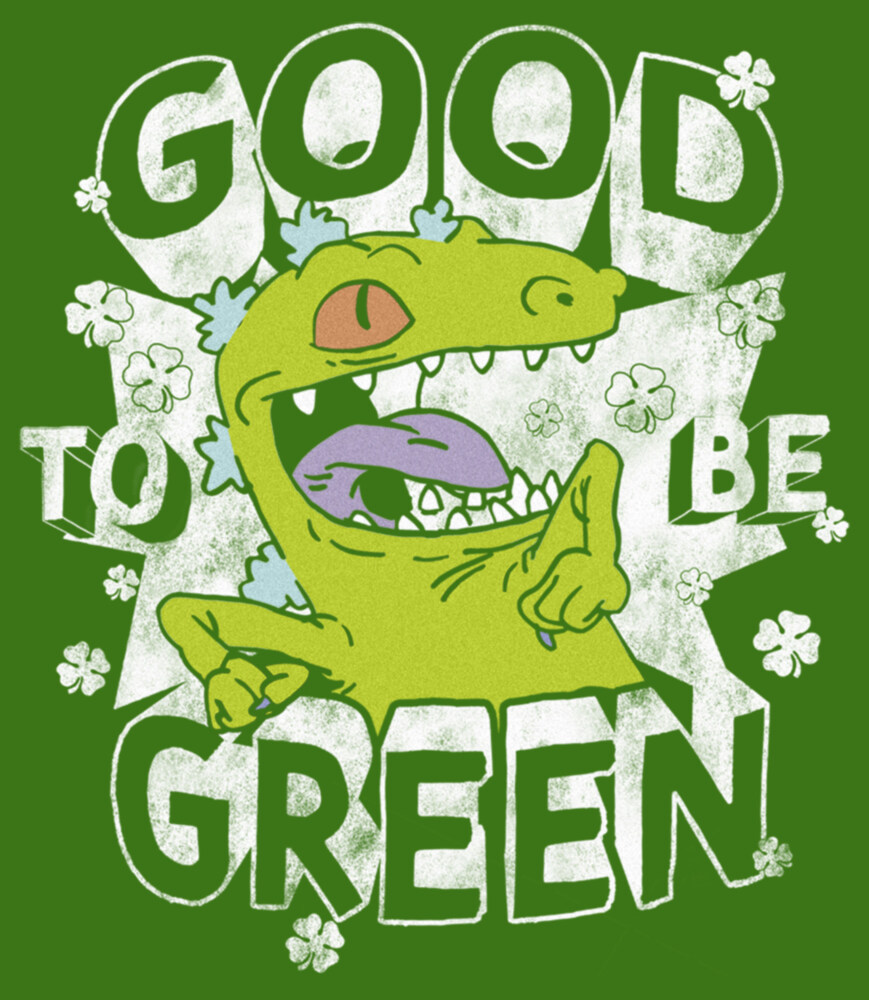 Men's Rugrats St. Patrick's Day Reptar Good to be Green  Adult T-Shirt
