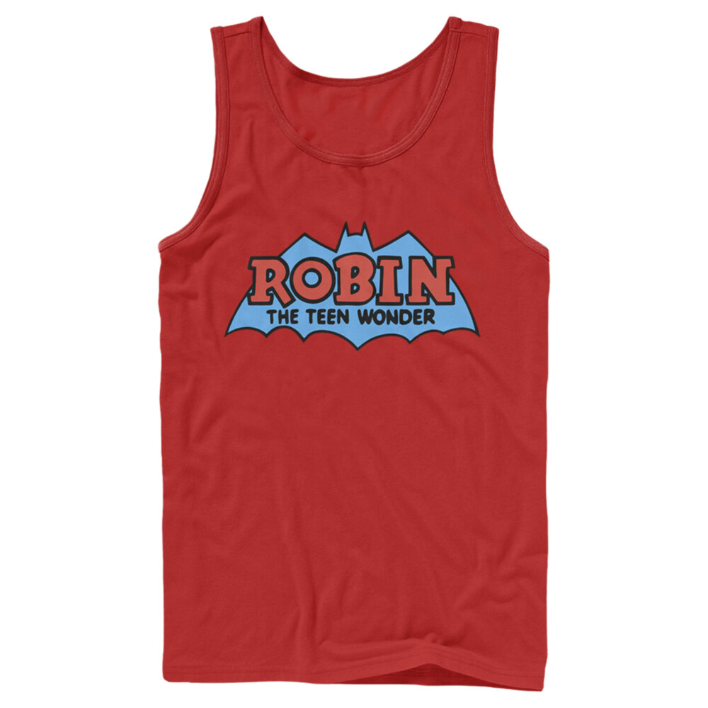 Men's Batman Logo Boy Wonder Robin  Adult Tank Top