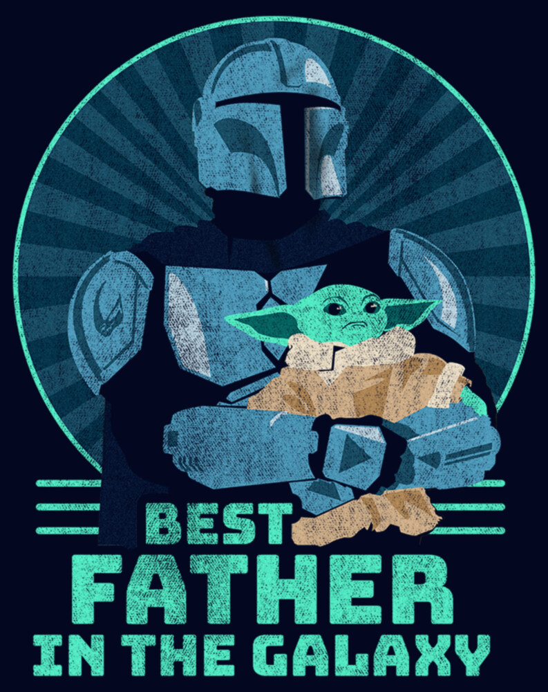 Men's Star Wars: The Mandalorian Father's Day Best Father in the Galaxy  Adult T-Shirt
