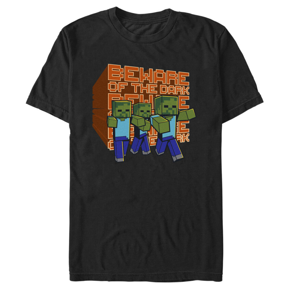 Men's Minecraft Beware of the Dark Zombies  Adult T-Shirt