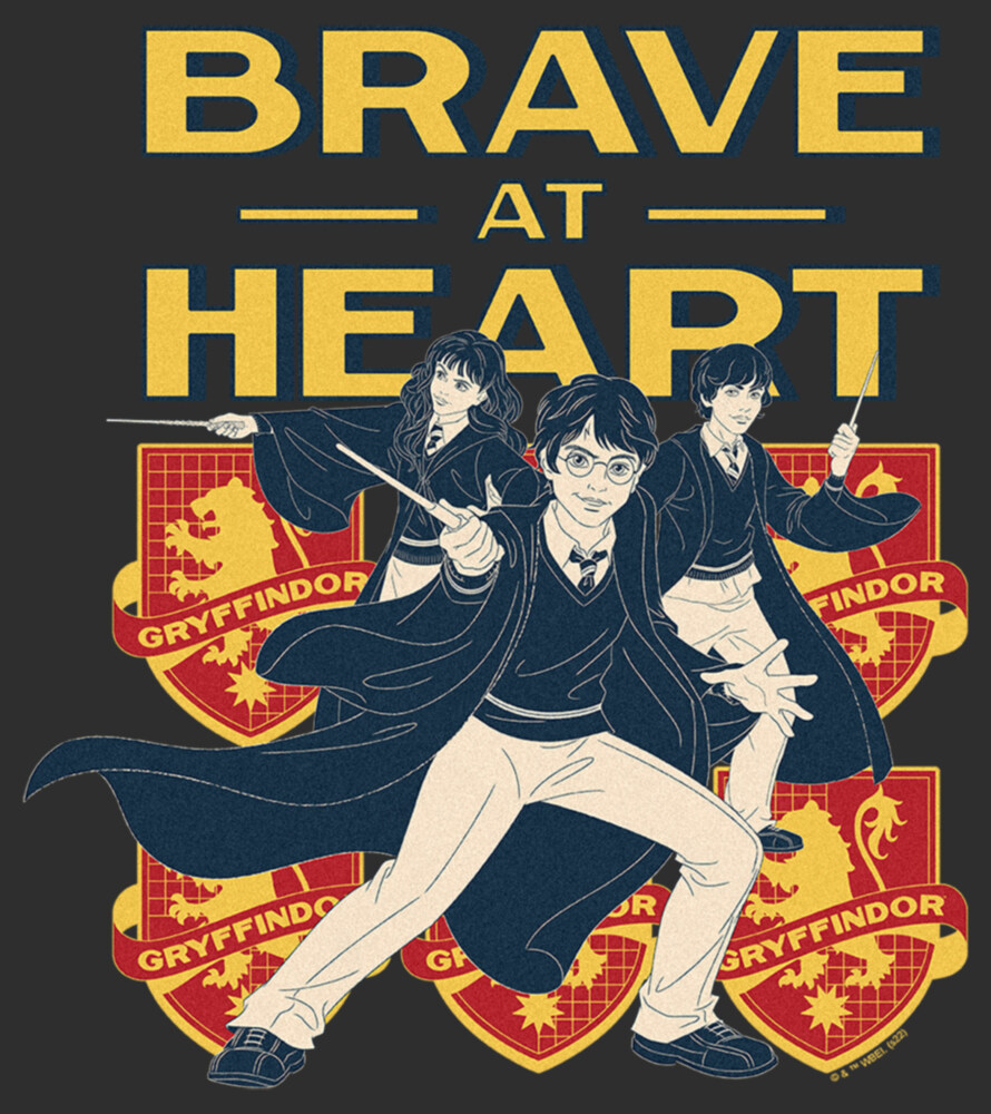 Men's Harry Potter Gryffindor Brave at Heart  Adult T-Shirt
