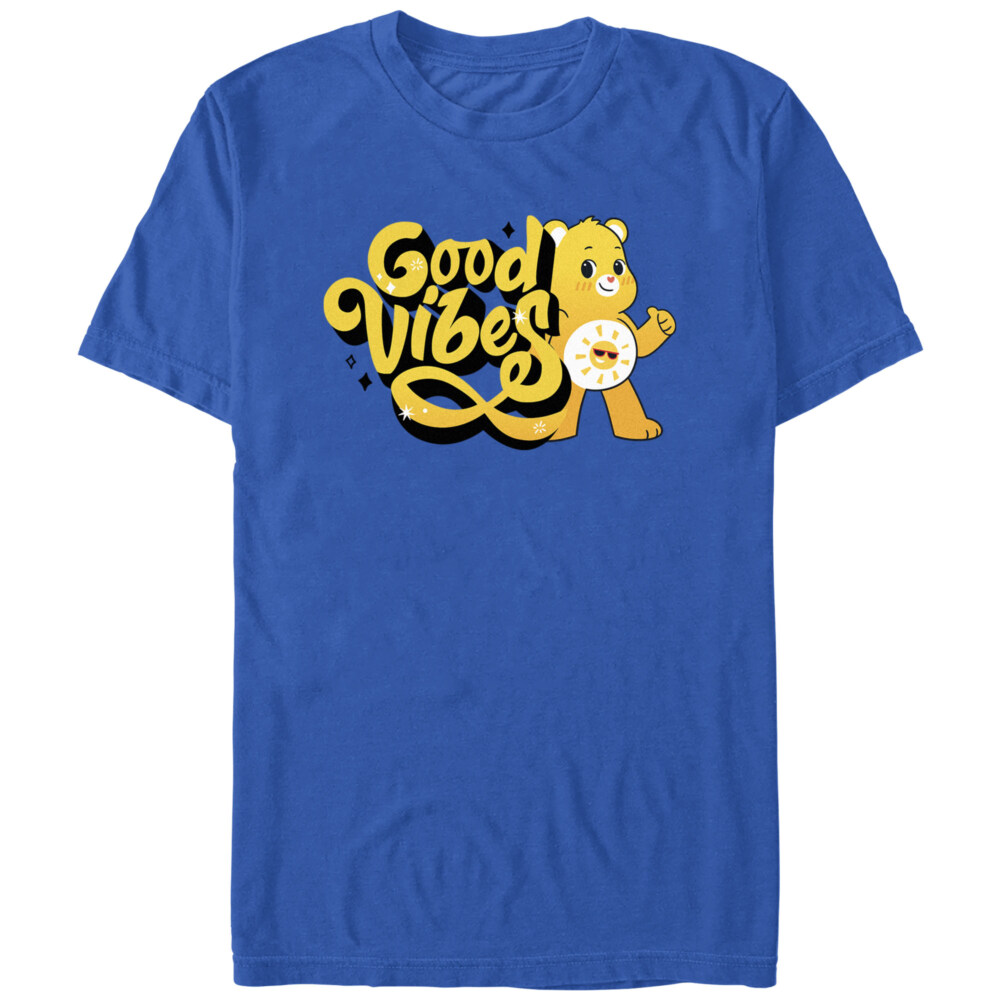 Men's Care Bears Good Vibes Funshine  Adult T-Shirt