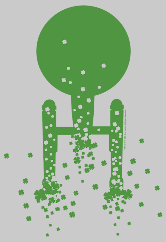 Men's Star Trek St. Patrick's Enterprise Clover Fill  Adult Sweatshirt