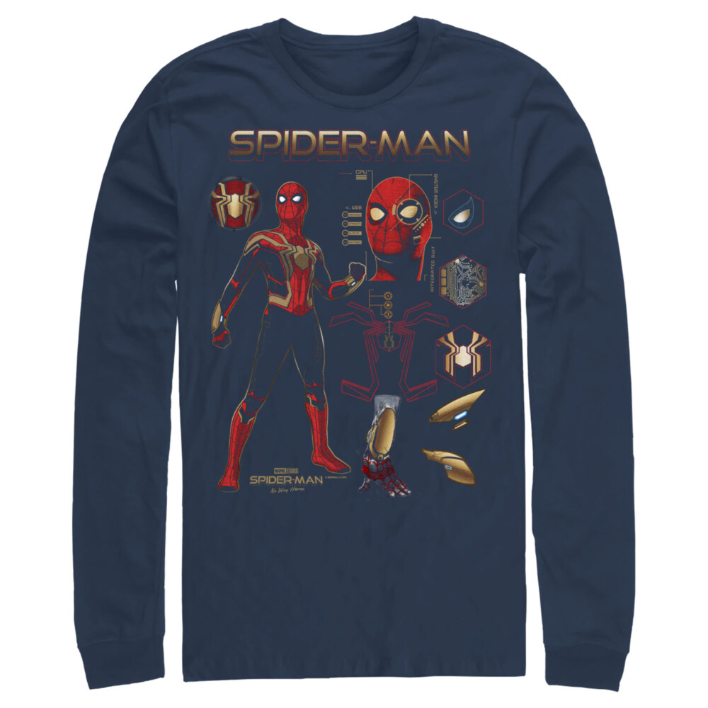 Men's Marvel Spider-Man: No Way Home Iron Suit Gear  Adult Long Sleeve Shirt