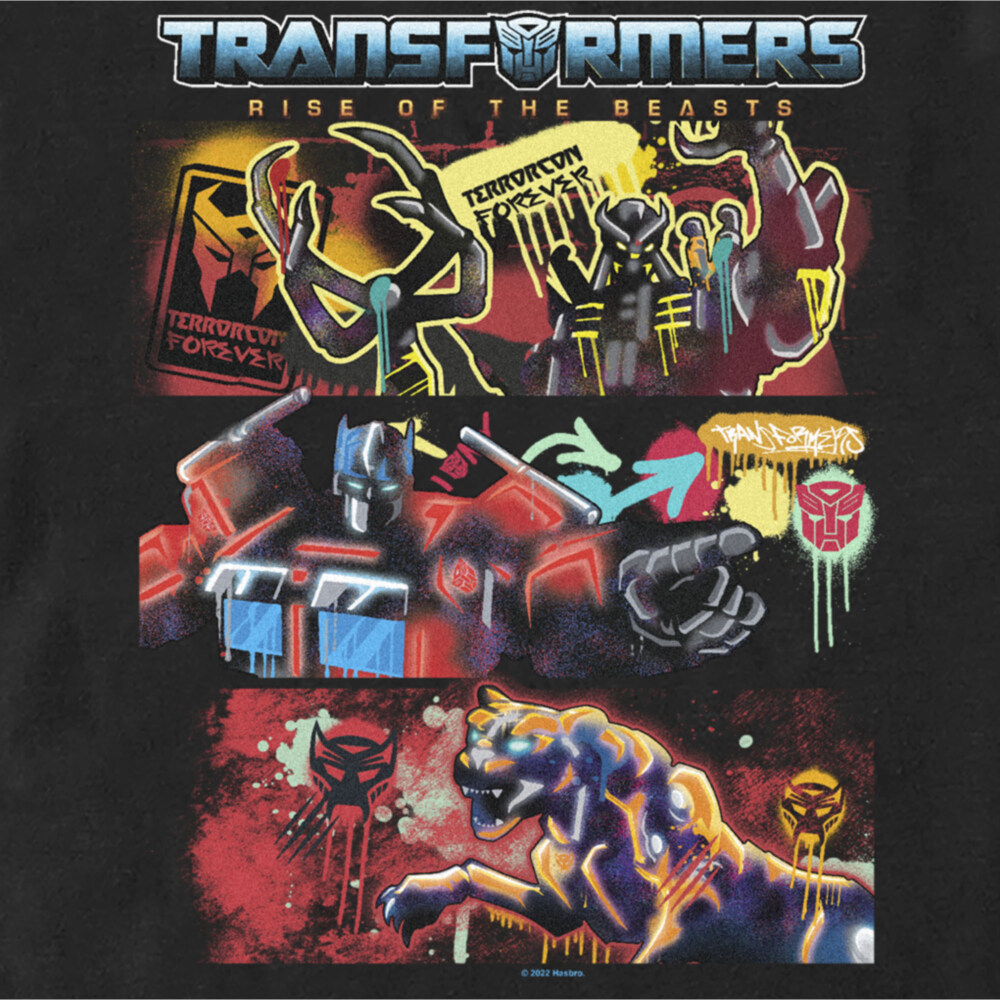 Men's Transformers: Rise of the Beasts Graffiti Scenes  Adult T-Shirt
