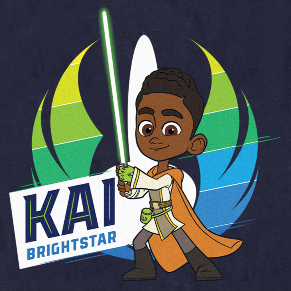 Men's Star Wars: Young Jedi Adventures Kai Brightstar Portrait  Adult T-Shirt