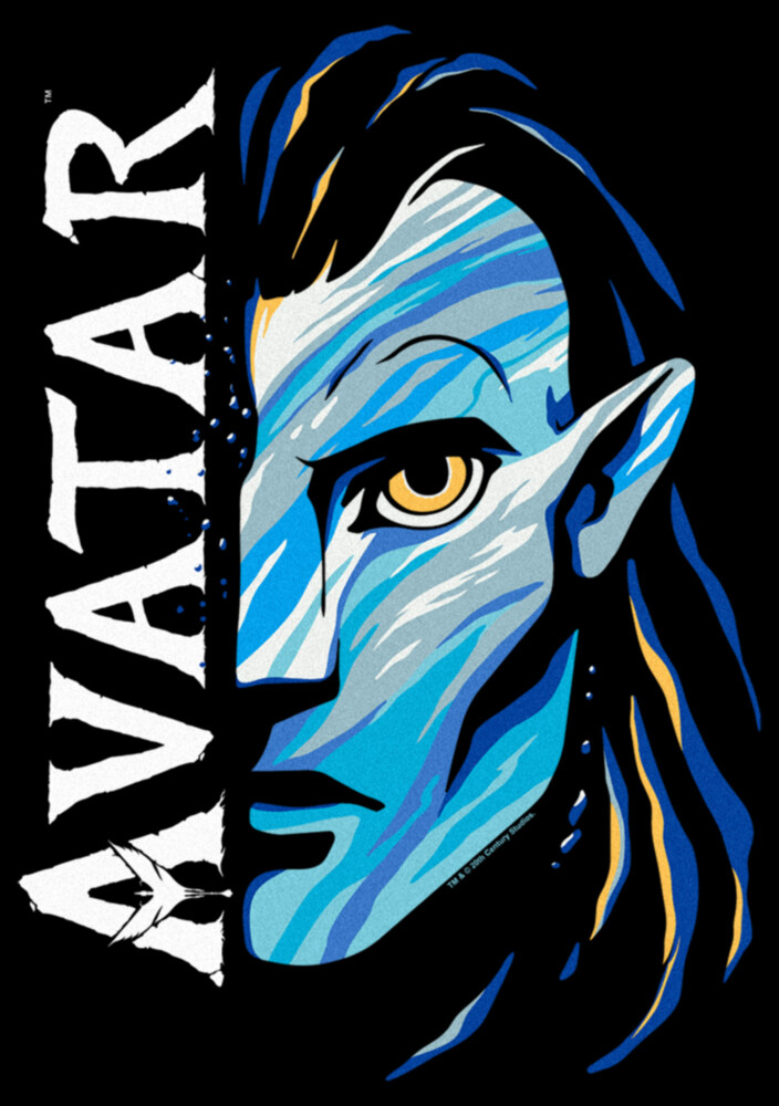 Men's Avatar: The Way of Water Jake Sully Face Logo  Adult T-Shirt