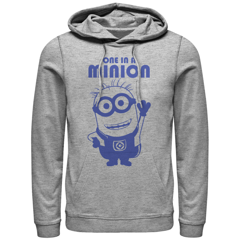 Men's Despicable Me One in Minion Wave  Adult Pull Over Hoodie