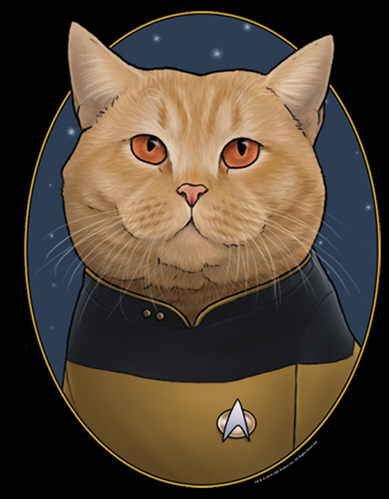 Men's Star Trek: The Next Generation Lieutenant O'Brien Cat  Adult T-Shirt