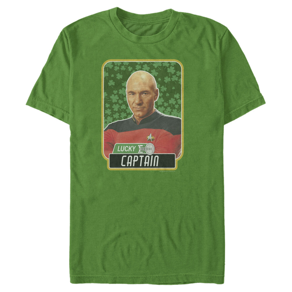 Men's Star Trek: The Next Generation St. Patrick's Day Lucky Captain Picard  Adult T-Shirt