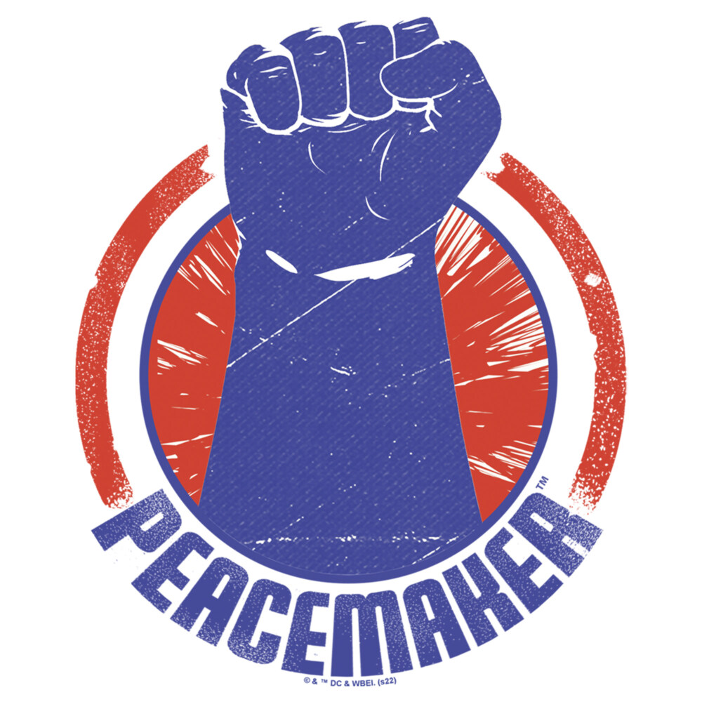 Men's Peacemaker Blue Fist Circle  Adult T-Shirt