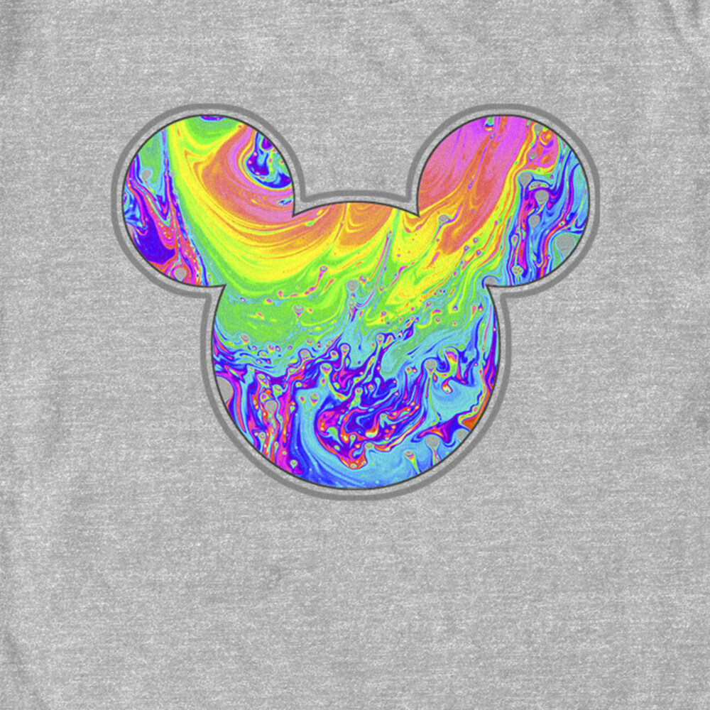 Men's Mickey & Friends Paint Swirl Logo  Adult T-Shirt