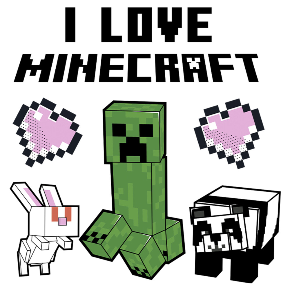 Men's Minecraft Love and Mobs  Adult T-Shirt