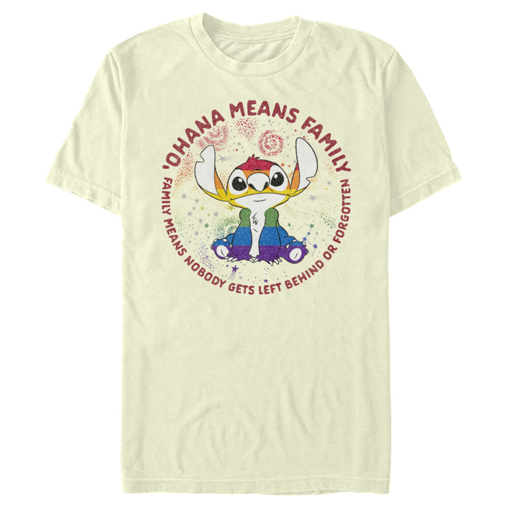 Men's Lilo & Stitch Ohana Rainbow Pride  Adult T-Shirt