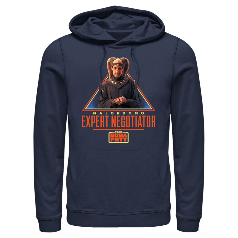 Men's Star Wars: The Book of Boba Fett Majordomo Expert Negotiator  Adult Pull Over Hoodie