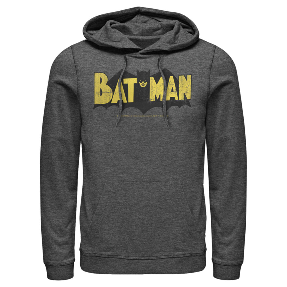 Men's Batman Logo Vintage  Adult Pull Over Hoodie